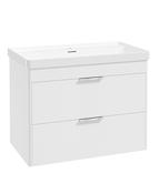 REED Wall Hung 80cm Two Drawer Vanity Unit Lakeshore Lily &amp; Basin  &amp;  Handles image
