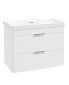 REED Wall Hung 80cm Two Drawer Vanity Unit Lakeshore Lily &amp; Basin  &amp;  Handles image