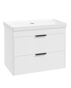 REED Wall Hung 80cm Two Drawer Vanity Unit Lakeshore Lily &amp; Basin  &amp;  Handles image