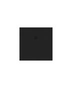 SLATE Square Shower Tray Black &amp; Waste image