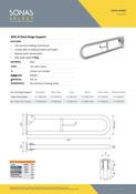 SONAS 800mm Hinged Support Rail Stainless Steel image