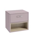 MALMO Wall Hung 60cm Single Drawer Countertop Unit Matt Cashmere Pink &amp; Handle image
