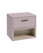 MALMO Wall Hung 60cm Single Drawer Countertop Unit Matt Cashmere Pink &amp; Handle image