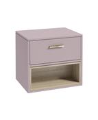 MALMO Wall Hung 60cm Single Drawer Countertop Unit Matt Cashmere Pink &amp; Handle image