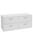 FINLAND Wall Hung 120cm Four Drawer Countertop Unit Matt White &amp; Handles image