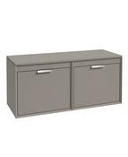FJORD Wall Hung 120cm Four Drawer Countertop Unit Matt Khaki &amp; Handles image