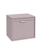 FJORD Wall Hung 60cm Two Drawer Countertop Unit Matt Cashmere Pink &amp; Handles image