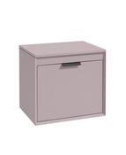 FJORD Wall Hung 60cm Two Drawer Countertop Unit Matt Cashmere Pink &amp; Handles image