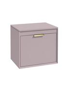 FJORD Wall Hung 60cm Two Drawer Countertop Unit Matt Cashmere Pink &amp; Handles image