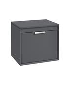 FJORD Wall Hung 60cm Two Drawer Countertop Unit Matt Midnight Grey &amp; Handle image