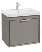 FJORD Wall Hung 60cm Two Drawer Unit Matt Khaki &amp; Handle image