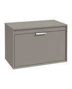 FJORD Wall Hung 80cm Two Drawer Countertop Unit Matt Khaki &amp; Handle image