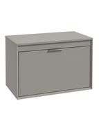 FJORD Wall Hung 80cm Two Drawer Countertop Unit Matt Khaki &amp; Handle image
