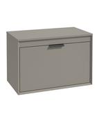 FJORD Wall Hung 80cm Two Drawer Countertop Unit Matt Khaki &amp; Handle image
