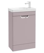 FREYA Floorstanding 55cm Single Door Cloakroom Unit Matt Cashmere Pink &amp; Handle image