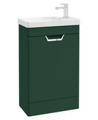 FREYA Floorstanding 55cm Single Door Cloakroom Unit Matt Wreath Green &amp; Handle image