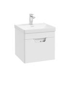 FREYA Wall Hung 50cm Single Drawer Unit Matt White &amp; Handle image