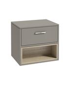 MALMO Wall Hung 60cm Single Drawer Countertop Unit Matt Khaki &amp; Handle image
