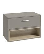 MALMO Wall Hung 80cm Single Drawer Countertop Unit Matt Khaki &amp; Handle image