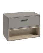 MALMO Wall Hung 80cm Single Drawer Countertop Unit Matt Khaki &amp; Handle image