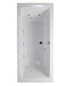 PACIFIC ENDURA Double Ended 12 Chrome Jet Whirlpool Bath White image
