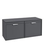 FJORD Wall Hung 120cm Four Drawer Countertop Unit Matt Midnight Grey &amp; Handles image