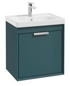 FJORD Wall Hung 50cm Two Drawer Unit Matt Ocean Blue &amp; Handle image