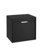 FJORD Wall Hung 60cm Two Drawer Countertop Unit Matt Black &amp; Handles image