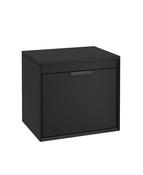 FJORD Wall Hung 60cm Two Drawer Countertop Unit Matt Black &amp; Handles image