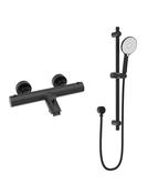 FORM Wall Mounted Thermostatic Bath Shower Mixer &amp; Slide Rail Kit image