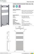 SONAS Curved Anthracite Heated Towel Rail image