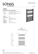 SONAS Curved Black Heated Towel Rail image