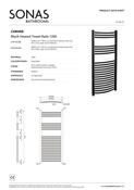 SONAS Curved Black Heated Towel Rail image