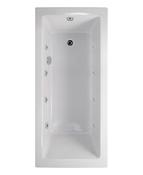 PACIFIC ENDURA Single Ended 8 Chrome Jet Whirlpool Bath White image