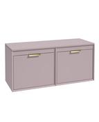 FJORD Wall Hung 120cm Four Drawer Countertop Unit Matt Cashmere Pink &amp; Handles image