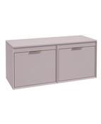 FJORD Wall Hung 120cm Four Drawer Countertop Unit Matt Cashmere Pink &amp; Handles image