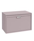 FJORD Wall Hung 80cm Two Drawer Countertop Unit Matt Cashmere Pink &amp; Handles image