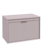 FJORD Wall Hung 80cm Two Drawer Countertop Unit Matt Cashmere Pink &amp; Handles image