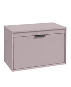 FJORD Wall Hung 80cm Two Drawer Countertop Unit Matt Cashmere Pink &amp; Handles image