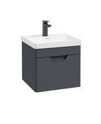 FREYA Wall Hung 50cm Single Drawer Unit Matt Night Sky Blue &amp; Handle image