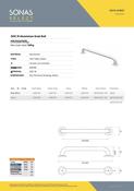SONAS Doc M Compliant  450mm Grab Rail, concealed fixings, aluminum image