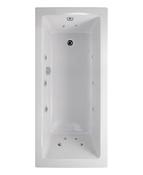 PACIFIC ENDURA Single Ended 12 Chrome Jet Whirlpool Bath White image