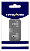POWERMASTER 2 GANG 13 AMP SWITCHED METALCLAD SOCKET image