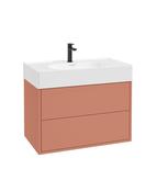 PULSE Wall Hung 80cm Two Drawer Unit &amp; Basin image
