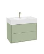 PULSE Wall Hung 80cm Two Drawer Unit &amp; Basin image