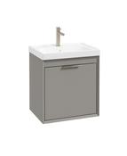 FJORD Wall Hung 50cm Two Drawer Unit Matt Khaki &amp; Handle image
