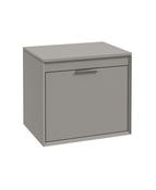 FJORD Wall Hung 60cm Two Drawer Countertop Unit Matt Khaki &amp; Handle image
