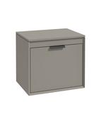 FJORD Wall Hung 60cm Two Drawer Countertop Unit Matt Khaki &amp; Handle image
