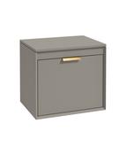 FJORD Wall Hung 60cm Two Drawer Countertop Unit Matt Khaki &amp; Handle image