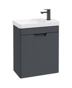 FREYA Wall Hung 55cm Single Door Cloakroom Unit Matt Night Sky Blue &amp; Handle